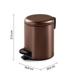 Gedy - POTTY odpadkový koš 5l, Soft Close, měď mat 330982