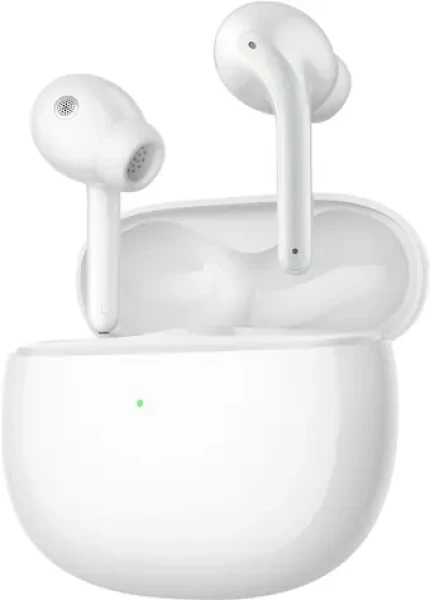 Xiaomi Buds 3 bílá / Bezdrátová sluchátka do uší / mikrofon / BT 5.2 / IP55 / ANC / nabíjecí pouzdro (6934177758140)