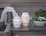 STAR TRADING LED lucerna Flame White 23 cm, bílá barva, plast
