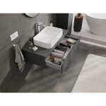 MEXEN/S - Orio koupelnová skříňka pod umyvadlo 100 cm s deskou, 1 šuplík, grafit mat 91A10-10023-1-BFC66