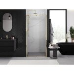 MEXEN - Exo sprchové dveře křídlové 95, transparent, zlatá 819-095-000-50-00