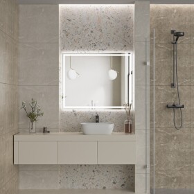 Erga Harper, LED zrcadlo 100x80cm, 2760 lm, 6500K, přední/zadní osvětlení, ERG-V01-113-1080-00