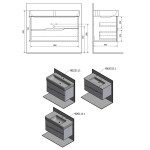 SAPHO - Koupelnový set MEDIENA 100, bílá mat/bílá mat KSET-046