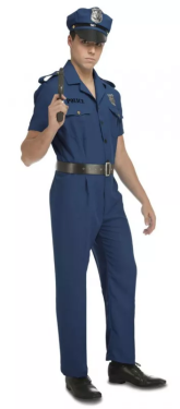 Kostým Policista tmavě modrý Velikost: M/L