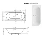 HOPA - Asymetrická vana AVITA SLIM - Nožičky k vaně - Bez nožiček, Rozměr vany - 170 × 75 cm, Způsob provedení - Pravé VANAVIT170SLIMP