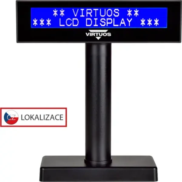 Virtuos FL-2026MB / Zákaznický displej / 2x20 znaků / RS-232 / černý (EJG0010)