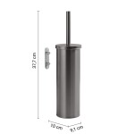 Gedy - FLIP WC štětka závěsná, systém Lift&Clean, gun metal 52330381