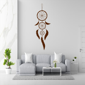 Samolepka Indiánský lapač snů Barva: hnědá, Velikost: 60 x 20 cm