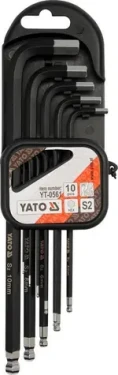 YATO YT-0561 / Sada klíčů imbus s kuličkou 10 ks extradelší (YT-0561)