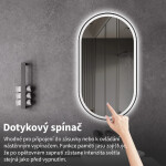 CERANO - Koupelnové LED zrcadlo Alto, kovový rám - černá matná - 40x60 CER-NT8144G-40X60