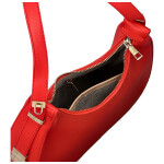 Stylová dámská koženková kabelka na rameno Agatha, červená