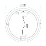 REA - Zrcadlo LED 80cm Modern HOM-00906