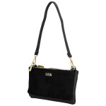 Stylová dámská semišová kabelka na rameno Amanda, černá