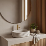 REA - Umyvadlo na desku Nicoletta Beige REA-U7346