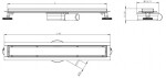 MEXEN/S - Flat 360° M33 odtokový žlab otočný 90, nerez 1033090-40