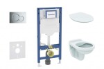 GEBERIT - Duofix Set předstěnové instalace, klozetu Alpha a sedátka softclose, tlačítko Sigma01, lesklý chrom SANI11CD1101