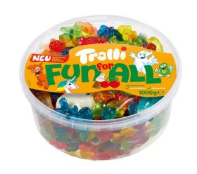 Trolli Fun for All mix želé bonbonů 1kg v dóze