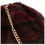 Stylová dámská plyšová crossbody kabelka Bateia, vínová