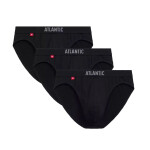 Pánské slipy 3 pack 094 black - Atlantic černá M