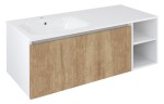 SAPHO - LOREA skříňka 120x46x51,5cm (90+30Pcm), levá, dub alabama/bílá mat LE090-2231-L-05
