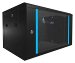 Extralink Nástěnný rozvaděč 6U 600x450mm černá / Rozvaděč / 19" / skleněné dveře / aktivní chlazení (EX.7225)