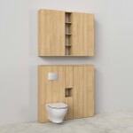 CERSANIT - Spodní skříňka s dvířky pro WC rám, dub FSC MIX70% SGSCH-COC-007574 S1026-048