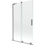 MEXEN/S - Velar L dvoukřídlá posuvná vanová zástěna 110 x 150, transparent, grafit metal 896-110-003-01-95