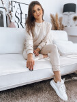 MILIAN dámská tepláková souprava světle béžová FashionStreet AY0819 M