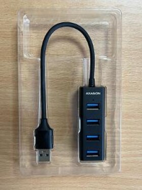 USB HUB AXAGON HUE-M1A, 4x USB 3.2 kovový,