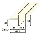 Kripsol Roll rošt – hrana (MP201-LAT) přelivného žlábku, délka 2 m