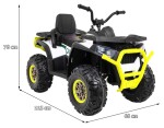 Mamido Dětská elektrická čtyřkolka ATV Desert 4x4 bílá