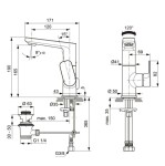 IDEAL STANDARD - Tonic II Umyvadlová baterie s výpustí a otočným výtokem, chrom A6448AA