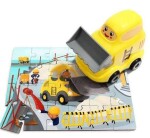 Puzzle Buldozer, dřevěné s hračkou