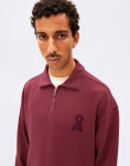 Armedangels GMT Dye Zip Troyer 3753 velvet red washed M