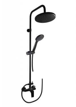 SLEZAK-RAV - Vodovodní baterie sprchová COLORADO s hlavovou a ruční sprchou černá matná, Barva: černá matná, Rozměr: 100 mm CO182.0/7CMAT