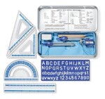 Staedtler 557 10 rýsovací sada kružítko, pravítka, pryž, ořezávátko