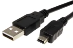OEM Kabel USB 2.0 - miniUSB 5pin M/M černá / Kabel / alternativa Nikon UC-E4, UC-E5, Olympus CB-USB4 / 1,5 m (11.92.8711)