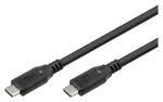 Goobay USB-C na USB-C černá / Kabel / USB 3.2 Gen 1 / 5 Gbit/s / PD 60 W / 1,5 m (74727)