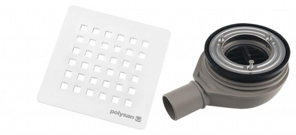 Polysan Flexia Vaničkový sifon, průměr 90 mm, DN40, krytka bílá 17741