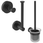 IDEAL STANDARD - IOM Sada doplňků do koupelny, matné sklo/černá A9246XG