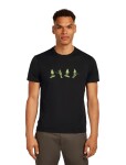 ICEBREAKER Mens 150 Tech Lite SS Tee Snow Day, Black (vzorek) velikost: M