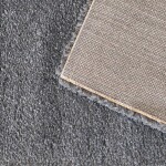 DumDekorace Moderní huňatý koberec v krásné antracitové barvě