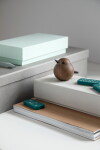 Novoform Dřevěný ptáček Mini Sparrow Smoke Stained Oak, hnědá barva, dřevo