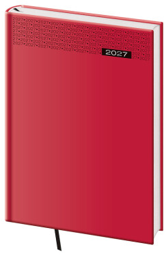 Týdenní diář 2027 Helma B5 Gommato červený