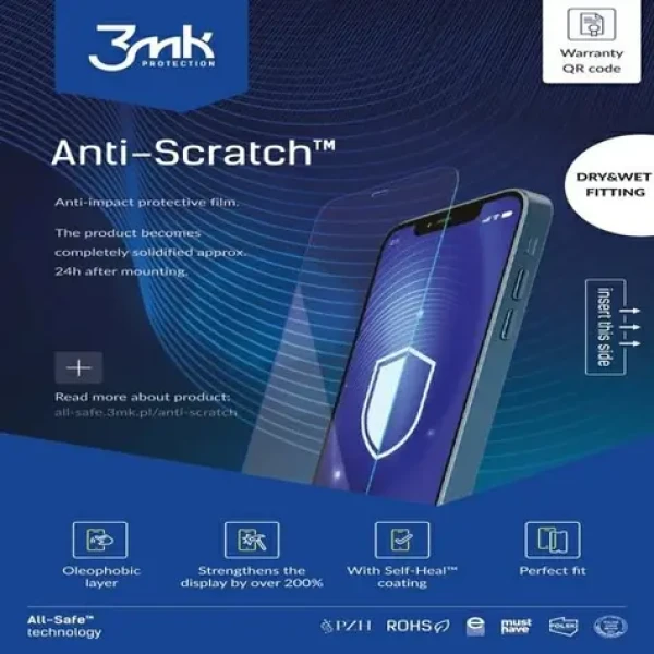 3mk All-Safe SilverProtection+ / Ochranná fólie / AIO systém / 5 ks / antimikrobiální (5903108471978)
