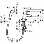 HANSGROHE - Logis Umyvadlová baterie s bidetovou sprškou, chrom 71290000