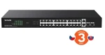 Tenda TEG1128P-24-410W / Switch / 24x Gigabit PoE+ / 2x SFP / Rack / 370W PoE (75011995)