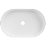 INVENA - Umyvadlo na desku Glamour Trend 50x32cm, rýhovaný ovál, bílý lesk CE-63-W01-L