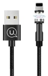 USAMS US-SJ472 U59 černá / Nabíjecí kabel / Lightning / Magnetický / 2.1A / Opletený 1m (SJ472USB01)