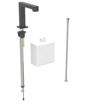 GEBERIT - Brenta Elektronický umyvadlový ventil, napájení z generátoru, easy to clean, matná černá 116.175.14.1